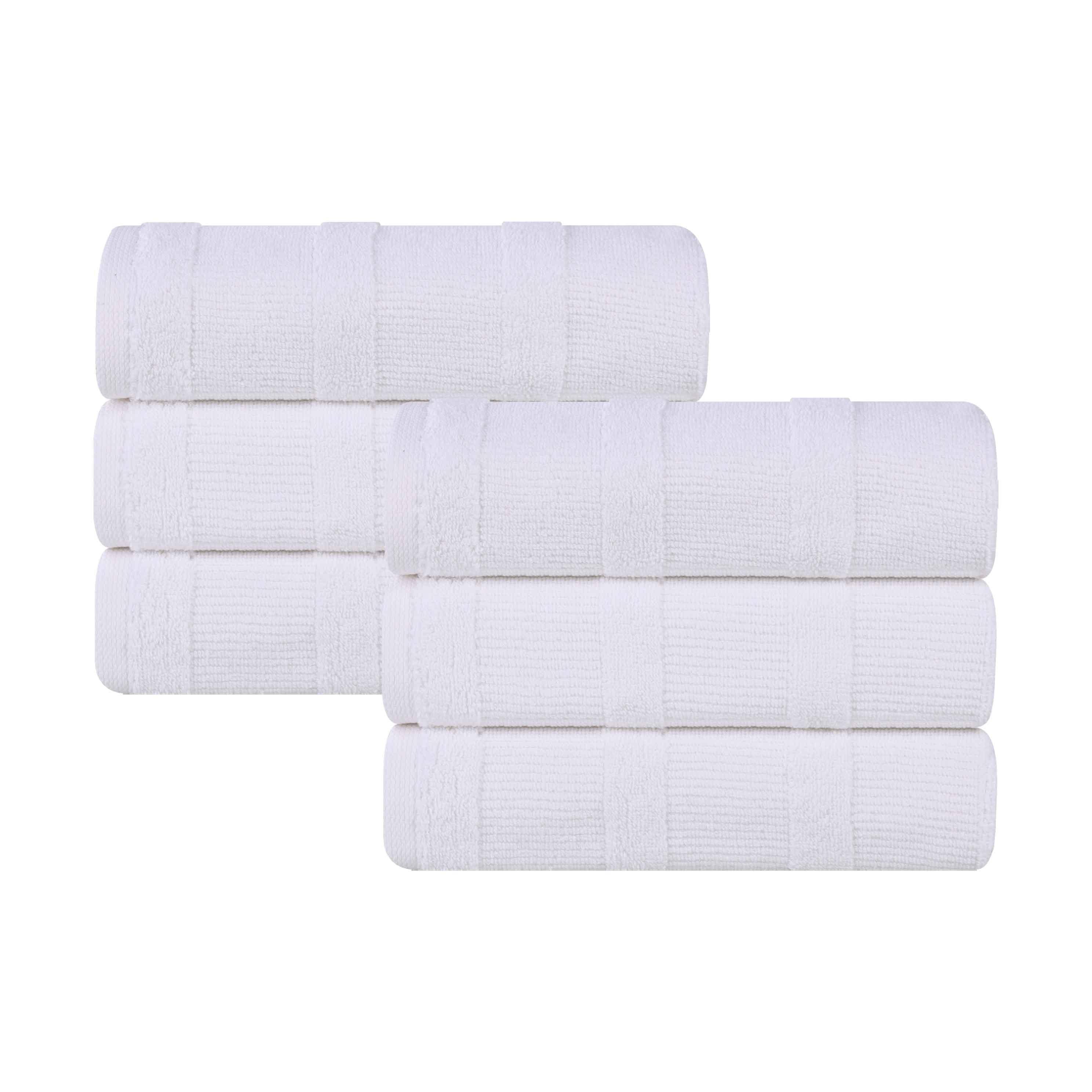 Roma Cotton Ribbed Textured Soft Highly Absorbent Hand Towel Set of 6 - Hand Towel by Superior Brand