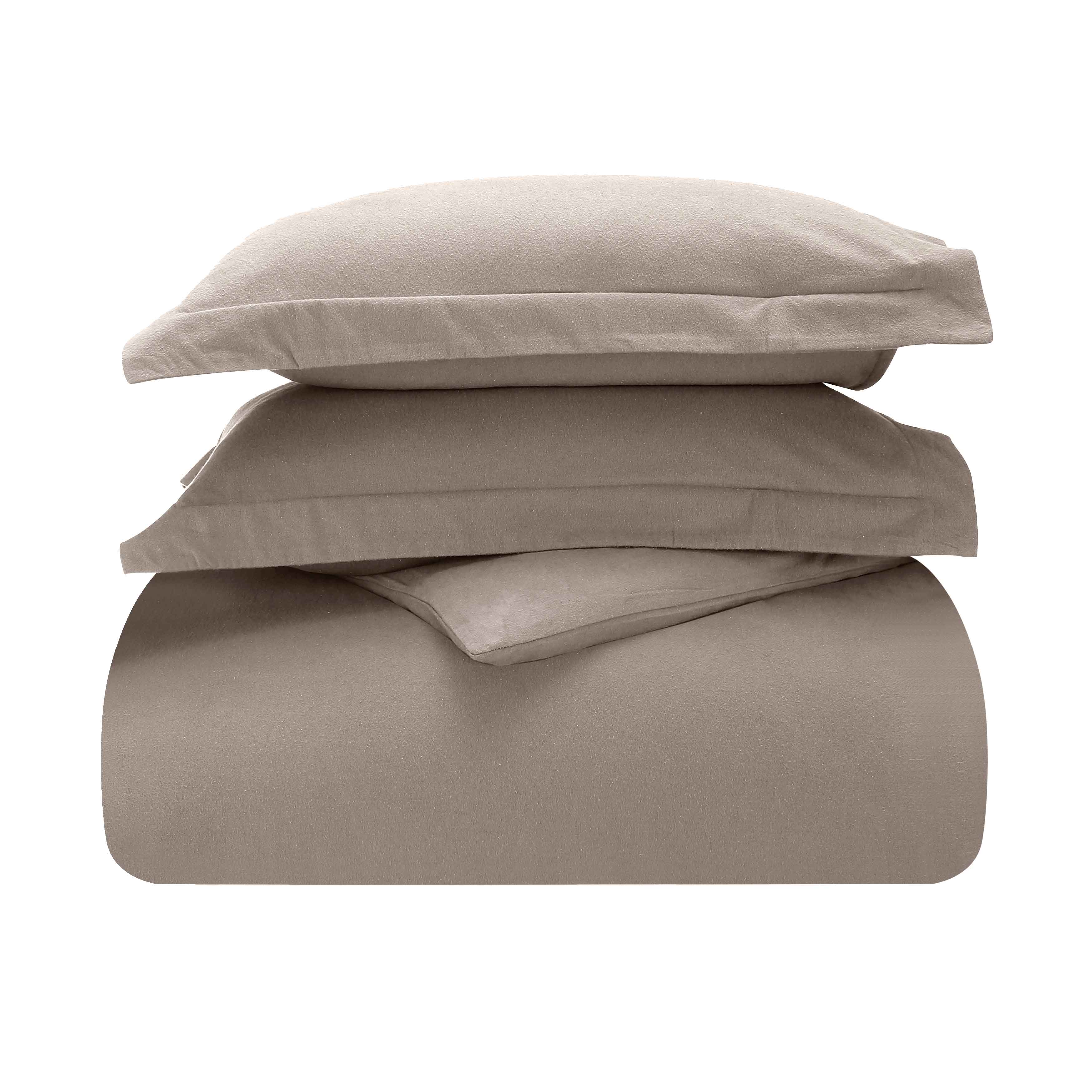 Rome Flannel Cotton Fuzzy Warm Solid Duvet Cover Set - Duvet Cover Set by Superior