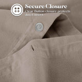 Rome Flannel Cotton Fuzzy Warm Solid Duvet Cover Set - Duvet Cover Set by Superior