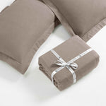 Rome Flannel Cotton Fuzzy Warm Solid Duvet Cover Set - Duvet Cover Set by Superior