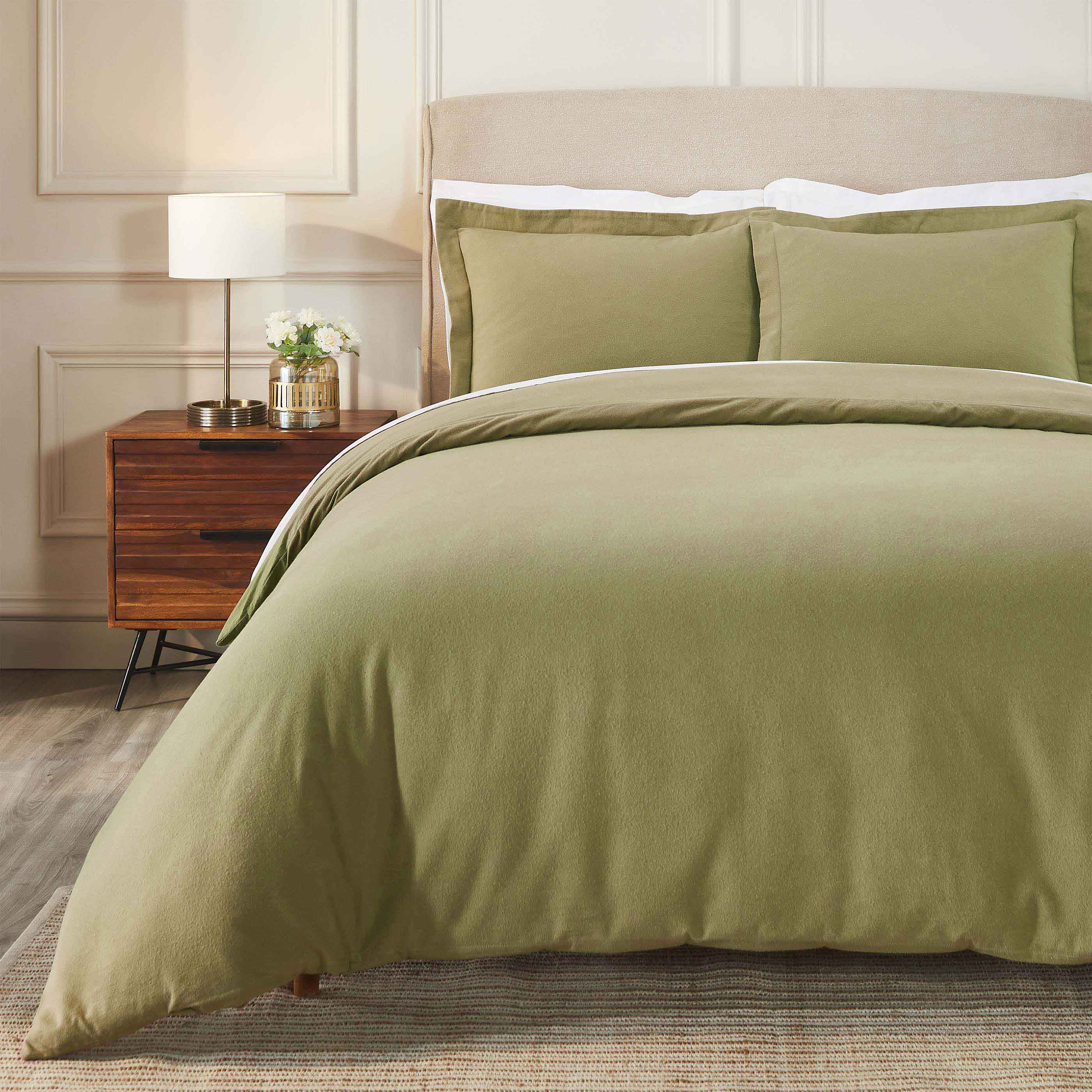 Rome Flannel Cotton Fuzzy Warm Solid Duvet Cover Set - Duvet Cover Set by Superior