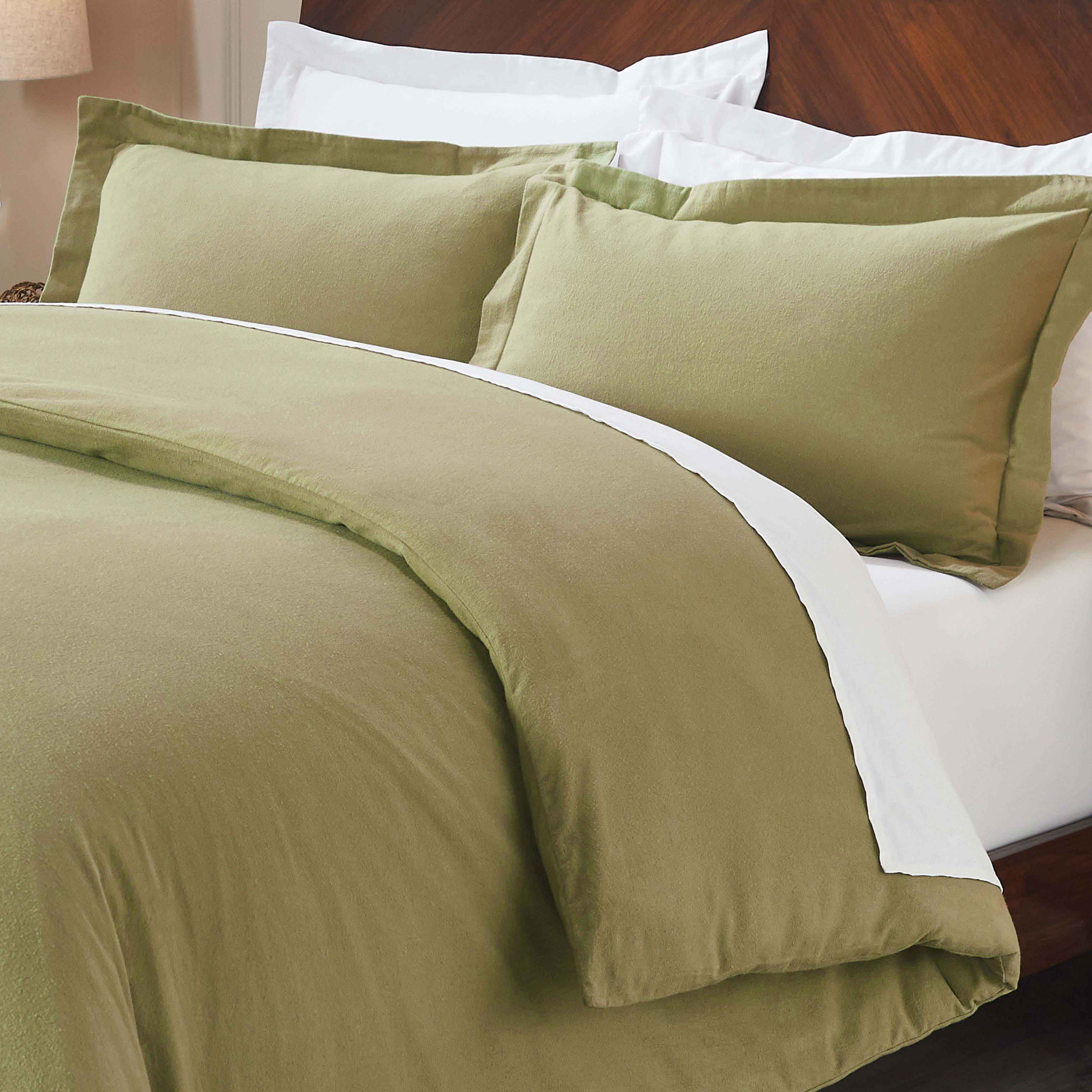 Rome Flannel Cotton Fuzzy Warm Solid Duvet Cover Set - Duvet Cover Set by Superior