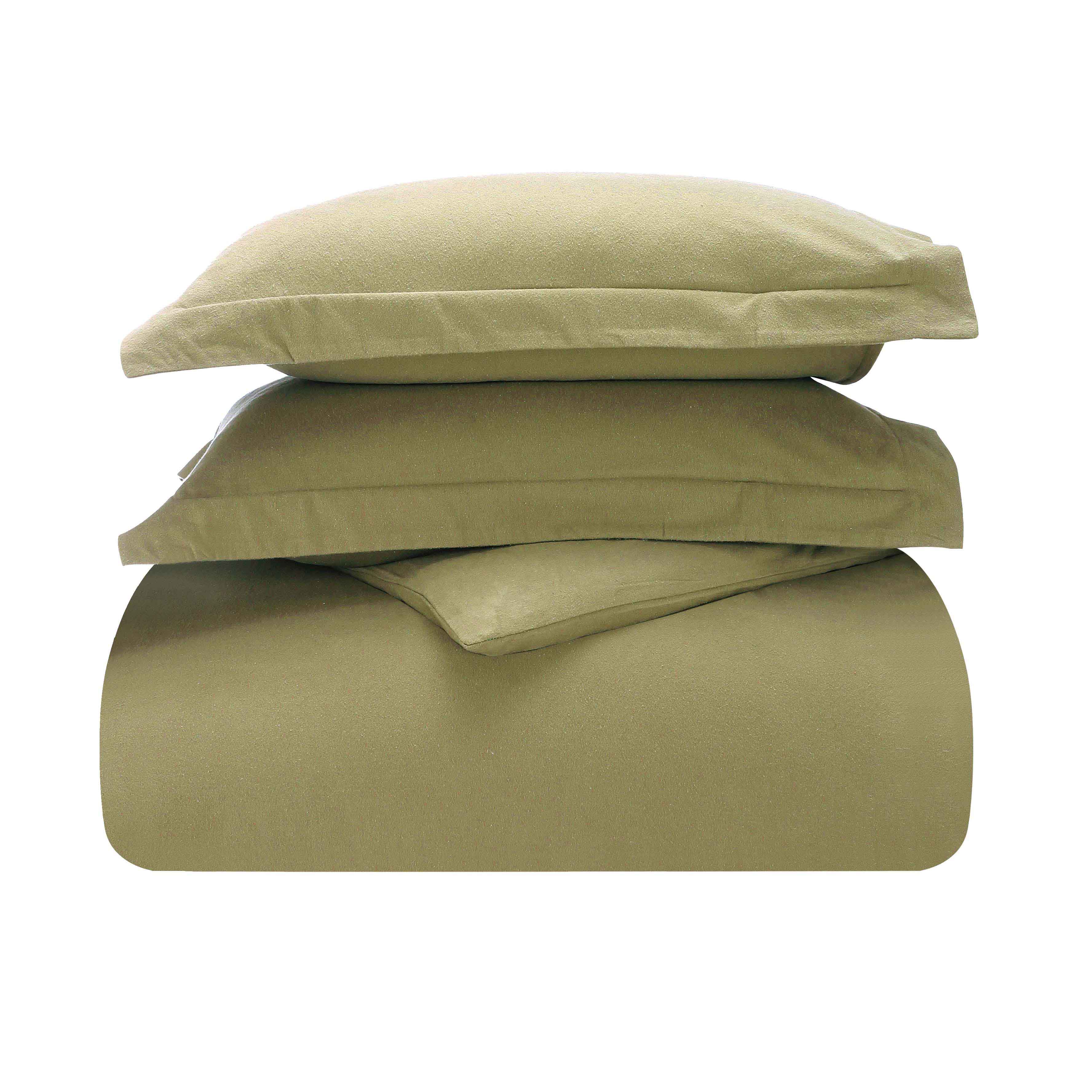 Rome Flannel Cotton Fuzzy Warm Solid Duvet Cover Set - Duvet Cover Set by Superior