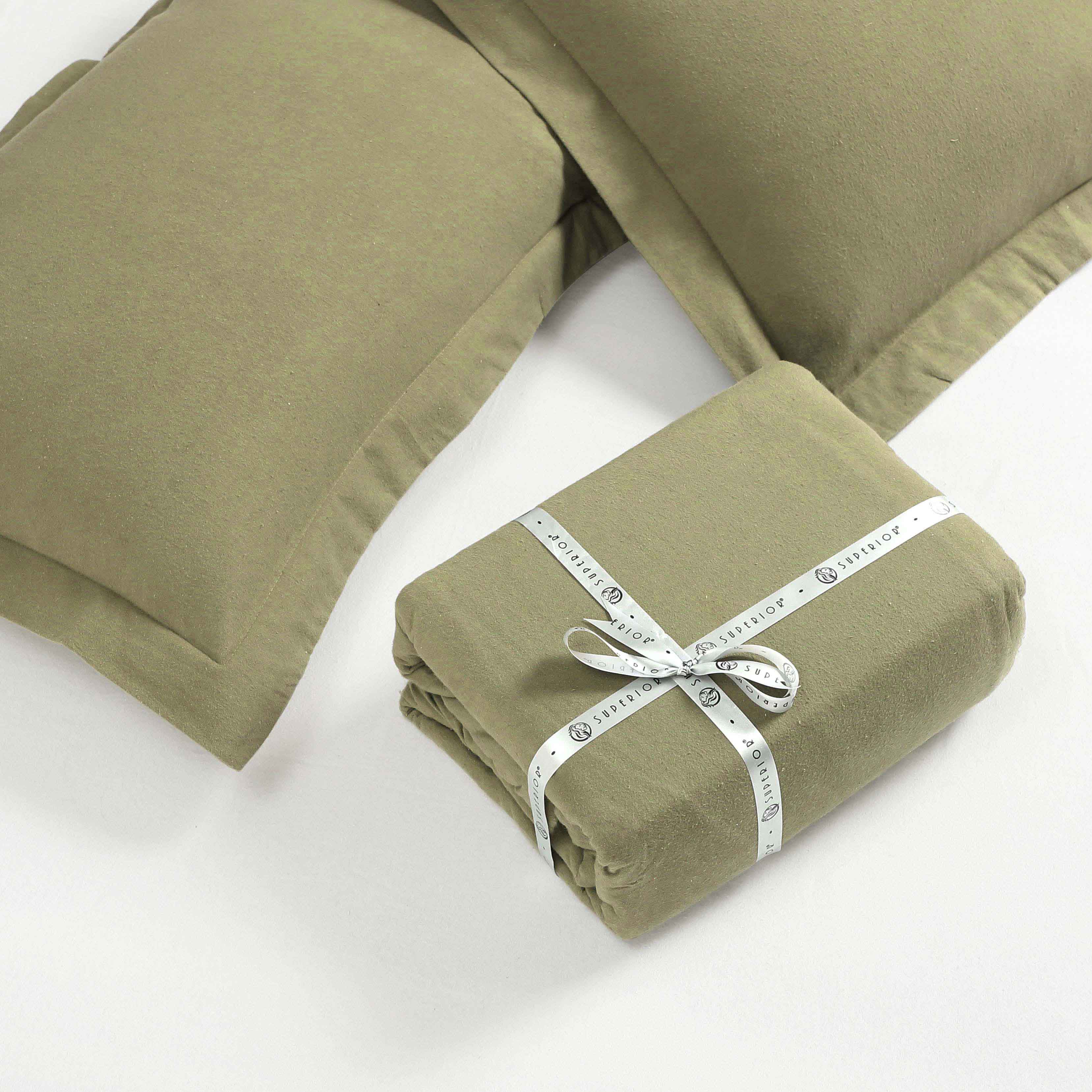 Rome Flannel Cotton Fuzzy Warm Solid Duvet Cover Set - Duvet Cover Set by Superior