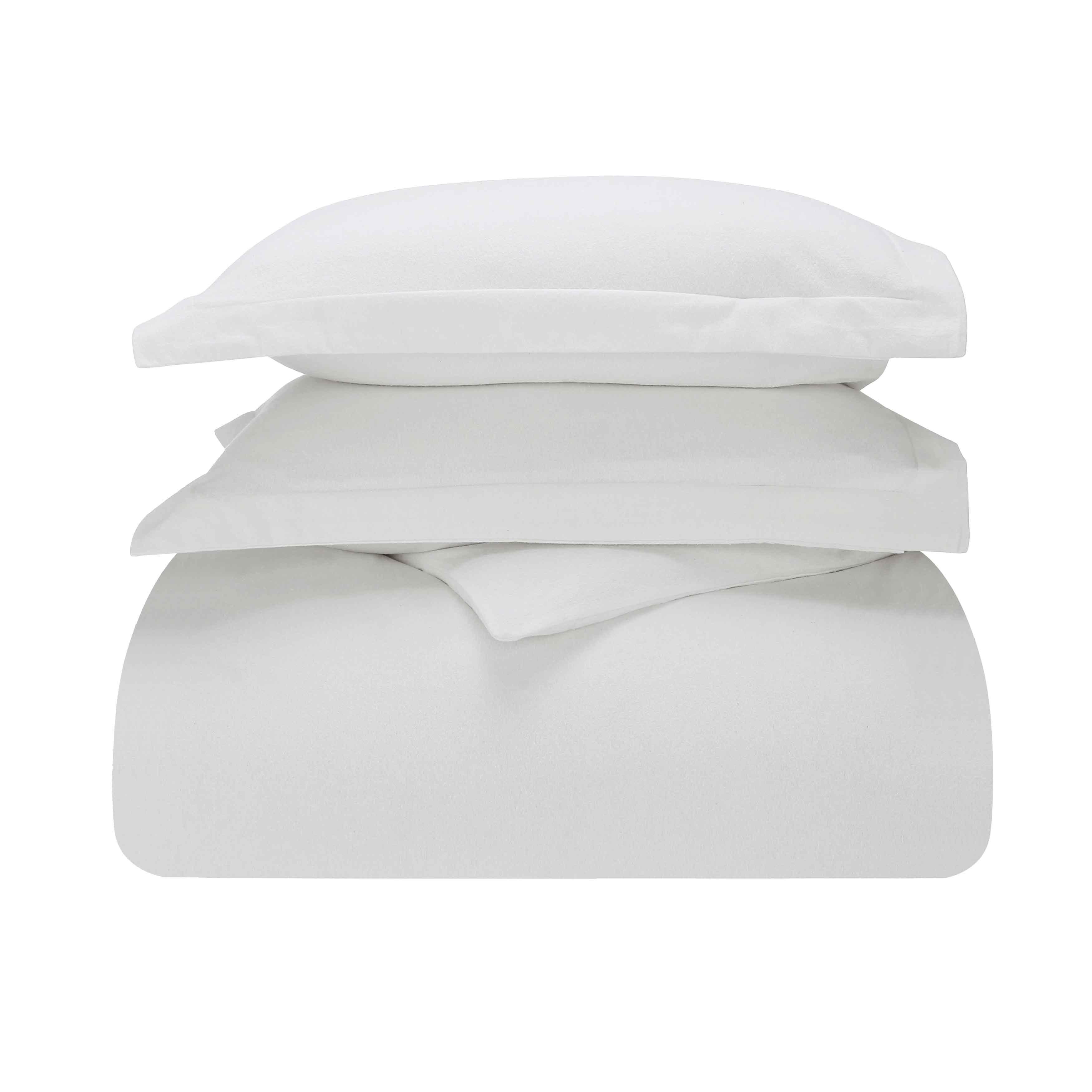 Rome Flannel Cotton Fuzzy Warm Solid Duvet Cover Set - Duvet Cover Set by Superior