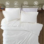 Rome Flannel Cotton Fuzzy Warm Solid Duvet Cover Set - Duvet Cover Set by Superior