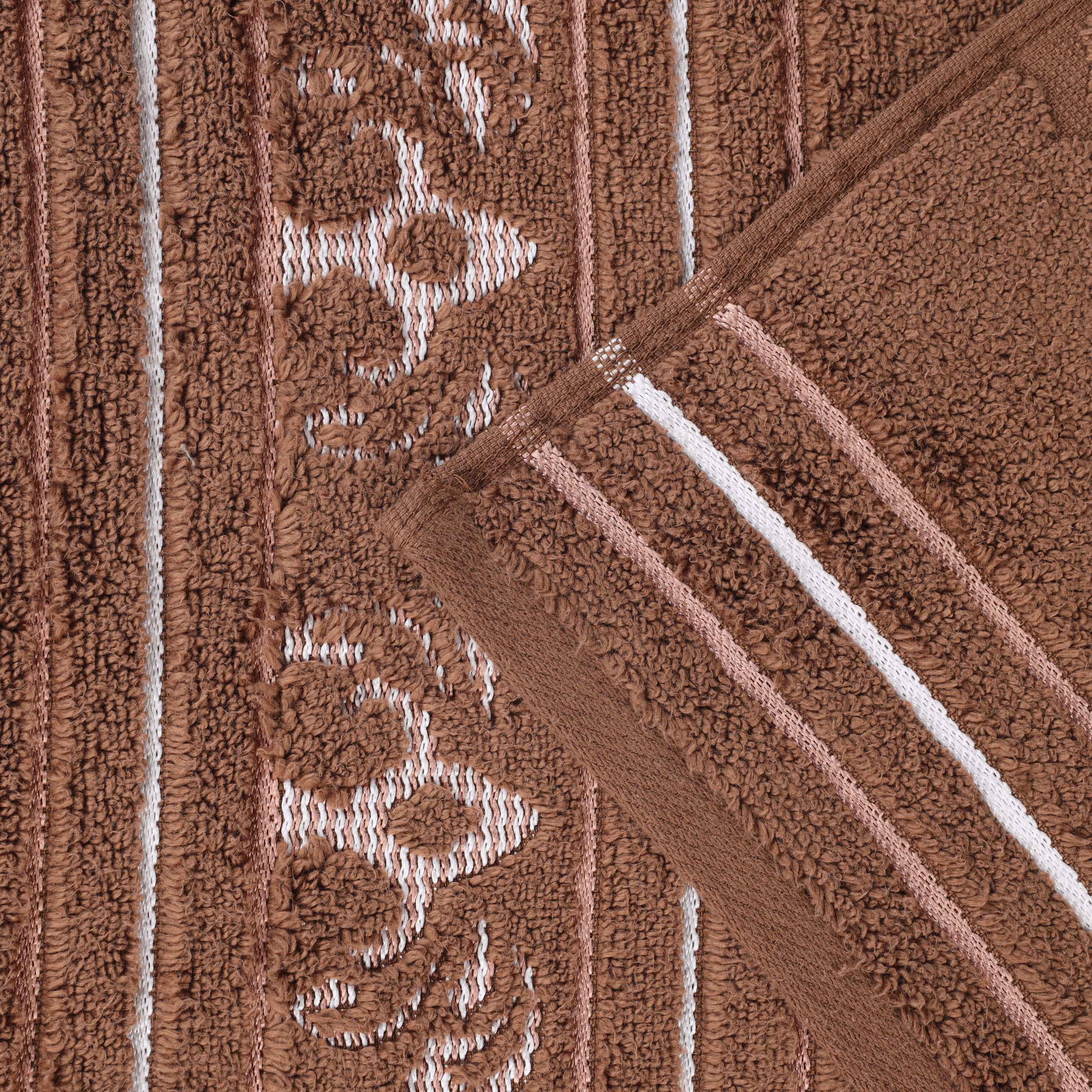 Sadie Zero Twist Cotton Solid and Jacquard Floral 8 Piece Towel Set - Towel Set by Superior Brand