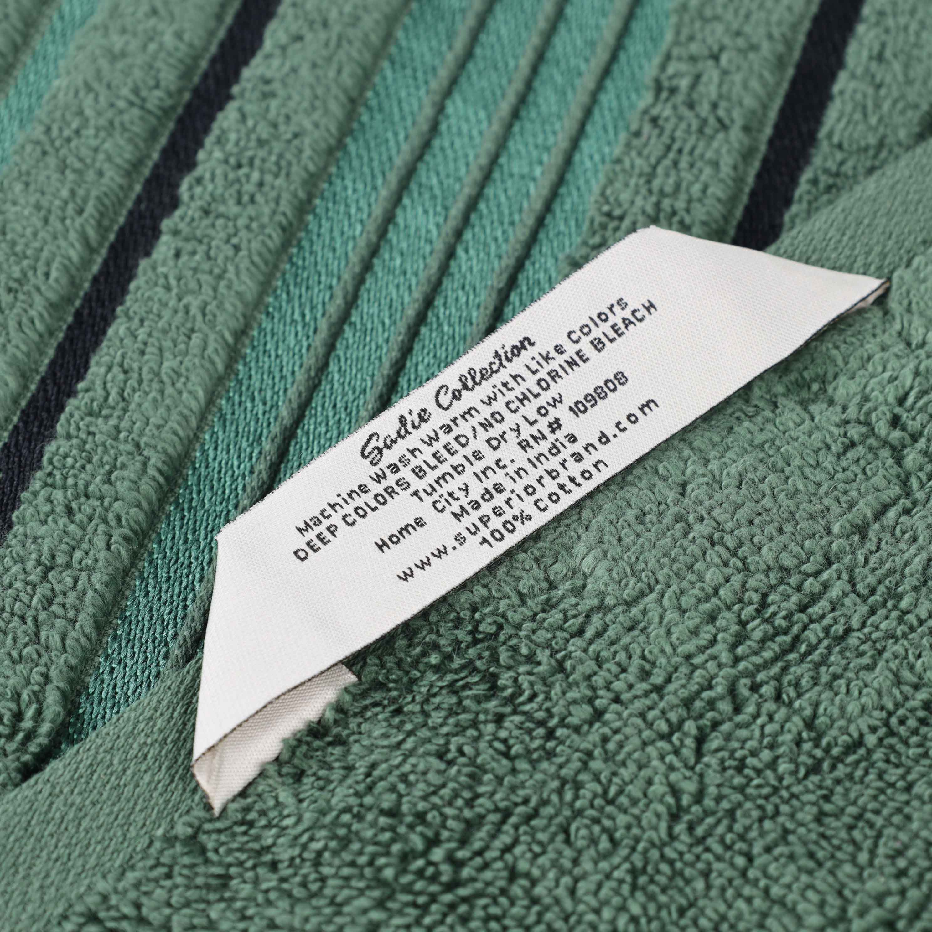 Sadie Zero Twist Cotton Solid and Jacquard Floral 8 Piece Towel Set - Towel Set by Superior Brand