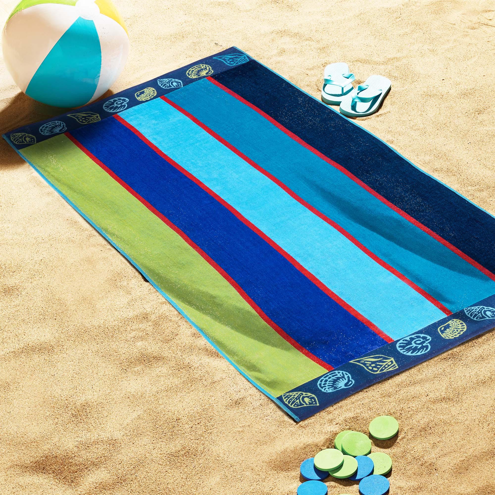 Sea Shells Oversized Cotton Beach Towel Set of 2 Piece - Beach Towel by Superior Brand