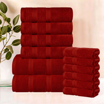 Smart Dry Zero Twist Cotton Medium Weight 12 Piece Assorted Towel Set - Towel Set by Superior Brand