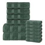 Smart Dry Zero Twist Cotton Medium Weight 12 Piece Assorted Towel Set - Towel Set by Superior