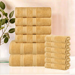 Smart Dry Zero Twist Cotton Medium Weight 12 Piece Assorted Towel Set - Towel Set by Superior