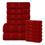 Smart Dry Zero Twist Cotton Medium Weight 12 Piece Assorted Towel Set - Towel Set by Superior