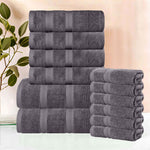 Smart Dry Zero Twist Cotton Medium Weight 12 Piece Assorted Towel Set - Towel Set by Superior
