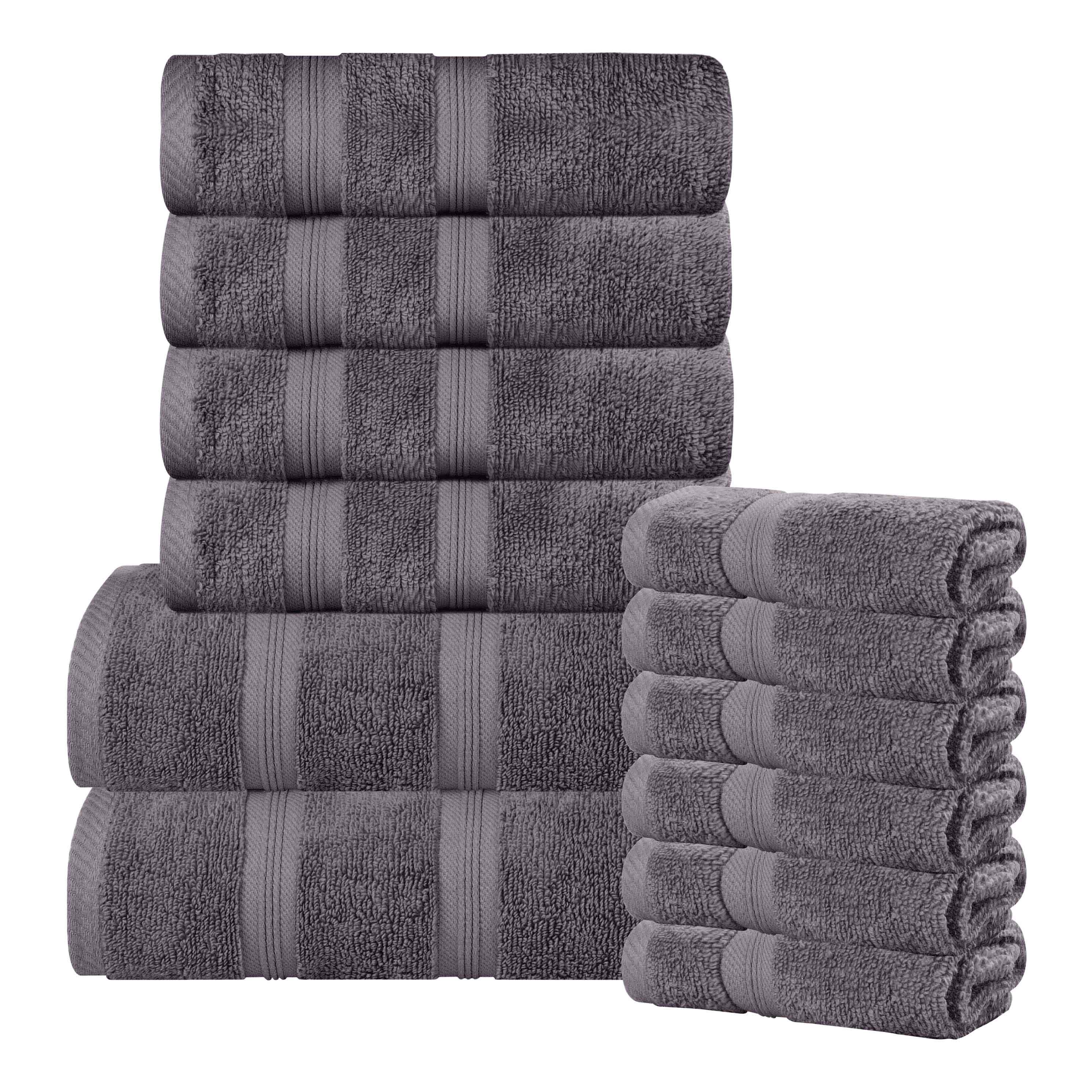 Smart Dry Zero Twist Cotton Medium Weight 12 Piece Assorted Towel Set - Towel Set by Superior