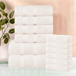 Smart Dry Zero Twist Cotton Medium Weight 12 Piece Assorted Towel Set - Towel Set by Superior