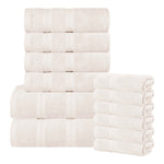 Smart Dry Zero Twist Cotton Medium Weight 12 Piece Assorted Towel Set - Towel Set by Superior