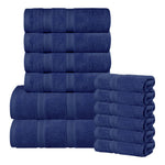 Smart Dry Zero Twist Cotton Medium Weight 12 Piece Assorted Towel Set - Towel Set by Superior