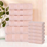 Smart Dry Zero Twist Cotton Medium Weight 12 Piece Assorted Towel Set - Towel Set by Superior