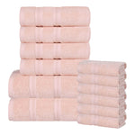 Smart Dry Zero Twist Cotton Medium Weight 12 Piece Assorted Towel Set - Towel Set by Superior