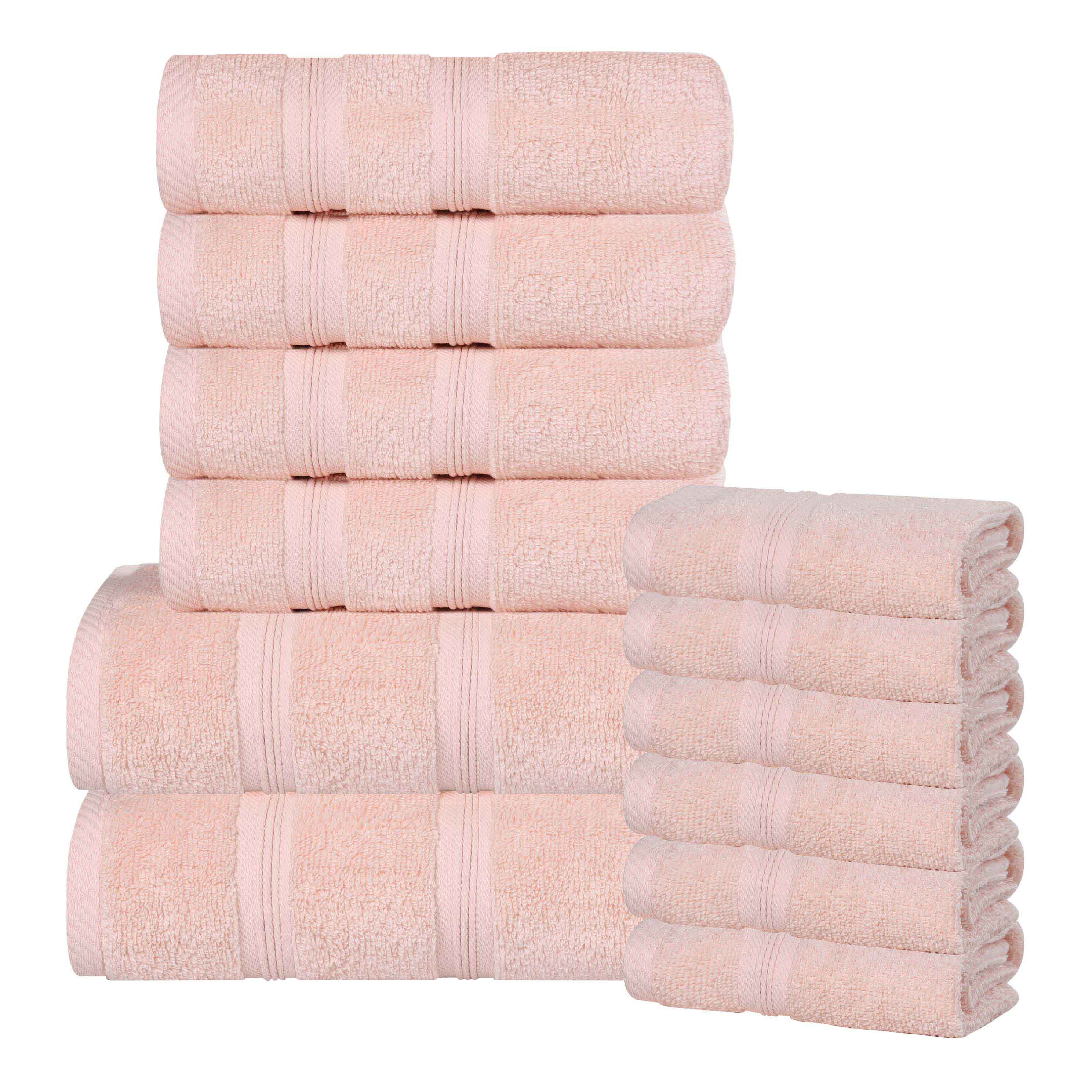 Smart Dry Zero Twist Cotton Medium Weight 12 Piece Assorted Towel Set - Towel Set by Superior
