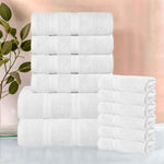 Smart Dry Zero Twist Cotton Medium Weight 12 Piece Assorted Towel Set - Towel Set by Superior