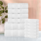 Smart Dry Zero Twist Cotton Medium Weight 12 Piece Assorted Towel Set - Towel Set by Superior