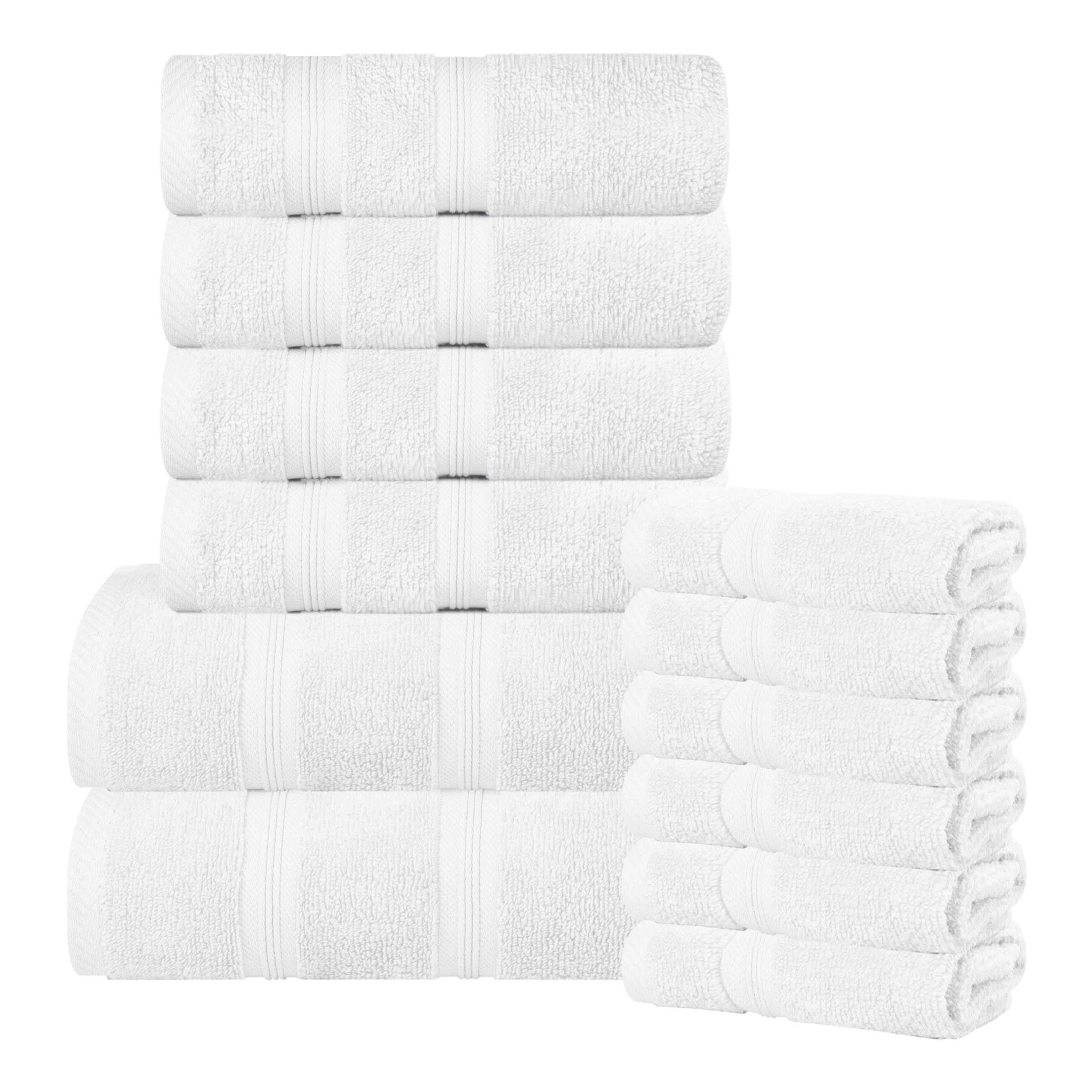 Smart Dry Zero Twist Cotton Medium Weight 12 Piece Assorted Towel Set - Towel Set by Superior