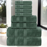 Smart Dry Zero Twist Cotton Medium Weight 8 Piece Assorted Towel Set - Towel Set by Superior