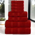 Smart Dry Zero Twist Cotton Medium Weight 8 Piece Assorted Towel Set - Towel Set by Superior