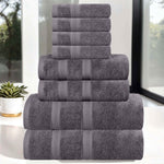 Smart Dry Zero Twist Cotton Medium Weight 8 Piece Assorted Towel Set - Towel Set by Superior