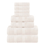 Smart Dry Zero Twist Cotton Medium Weight 8 Piece Assorted Towel Set - Towel Set by Superior