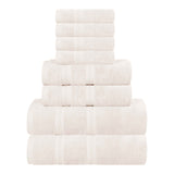 Smart Dry Zero Twist Cotton Medium Weight 8 Piece Assorted Towel Set - Towel Set by Superior