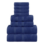 Smart Dry Zero Twist Cotton Medium Weight 8 Piece Assorted Towel Set - Towel Set by Superior