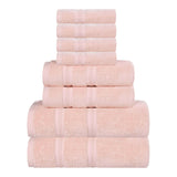 Smart Dry Zero Twist Cotton Medium Weight 8 Piece Assorted Towel Set - Towel Set by Superior