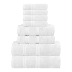 Smart Dry Zero Twist Cotton Medium Weight 8 Piece Assorted Towel Set - Towel Set by Superior