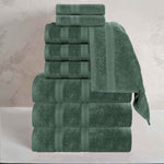 Smart Dry Zero Twist Cotton Medium Weight 9 Piece Assorted Towel Set - Towel Set by Superior