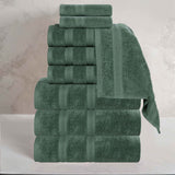 Smart Dry Zero Twist Cotton Medium Weight 9 Piece Assorted Towel Set - Towel Set by Superior