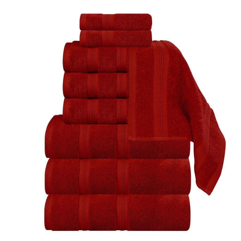 Smart Dry Zero Twist Cotton Medium Weight 9 Piece Assorted Towel Set - Towel Set by Superior Brand