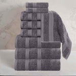 Smart Dry Zero Twist Cotton Medium Weight 9 Piece Assorted Towel Set - Towel Set by Superior
