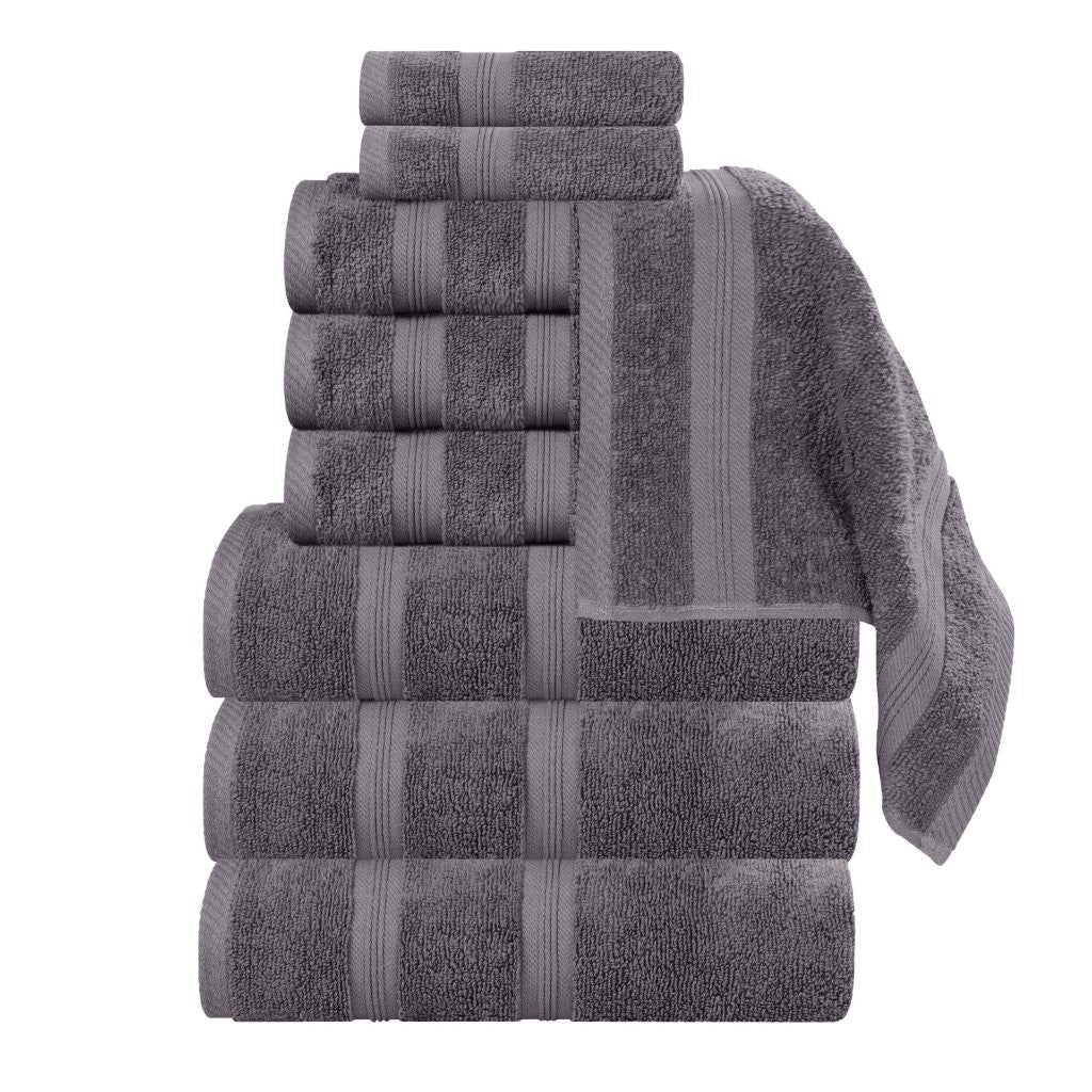 Smart Dry Zero Twist Cotton Medium Weight 9 Piece Assorted Towel Set - Towel Set by Superior Brand