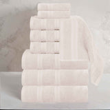 Smart Dry Zero Twist Cotton Medium Weight 9 Piece Assorted Towel Set - Towel Set by Superior