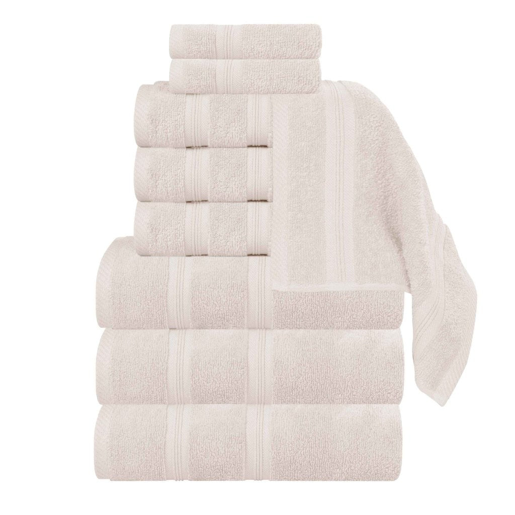 Smart Dry Zero Twist Cotton Medium Weight 9 Piece Assorted Towel Set - Towel Set by Superior Brand
