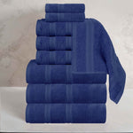 Smart Dry Zero Twist Cotton Medium Weight 9 Piece Assorted Towel Set - Towel Set by Superior