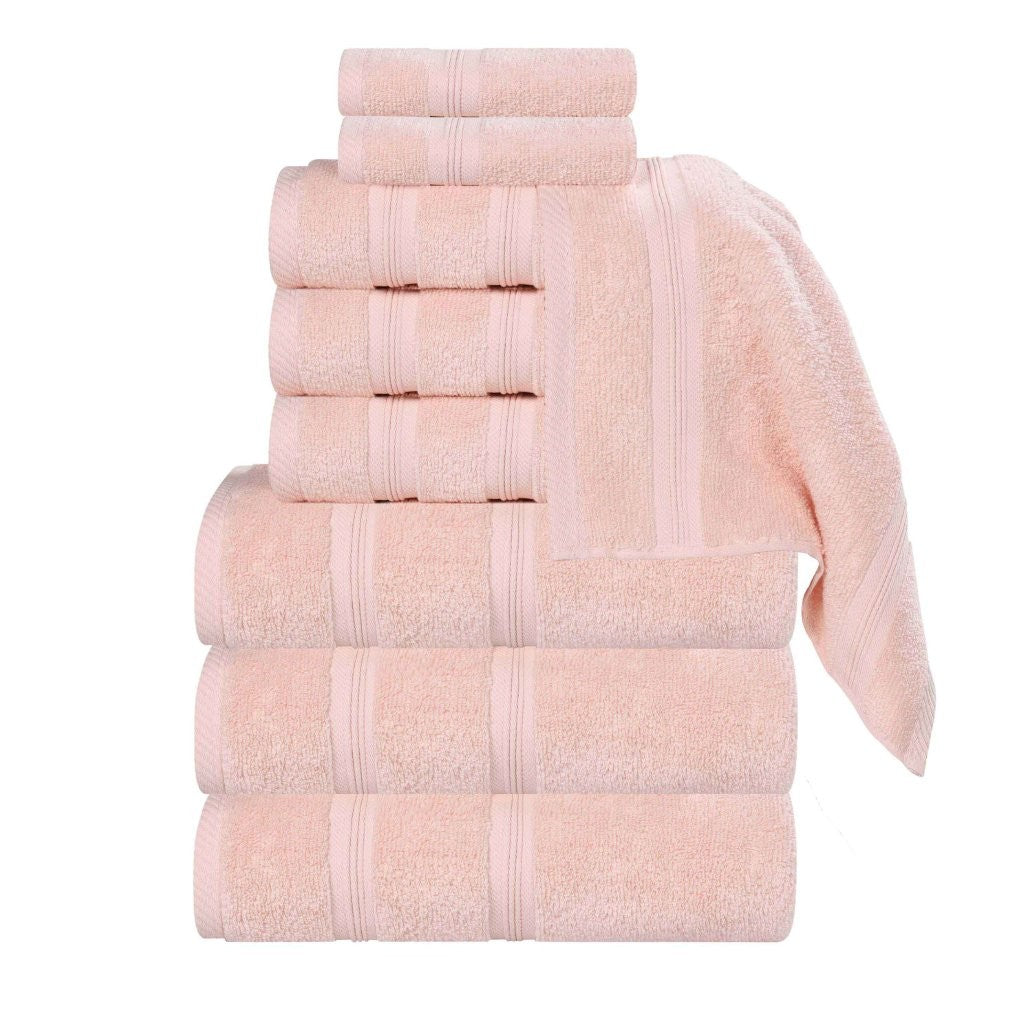 Smart Dry Zero Twist Cotton Medium Weight 9 Piece Assorted Towel Set - Towel Set by Superior Brand