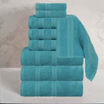 Smart Dry Zero Twist Cotton Medium Weight 9 Piece Assorted Towel Set - Towel Set by Superior