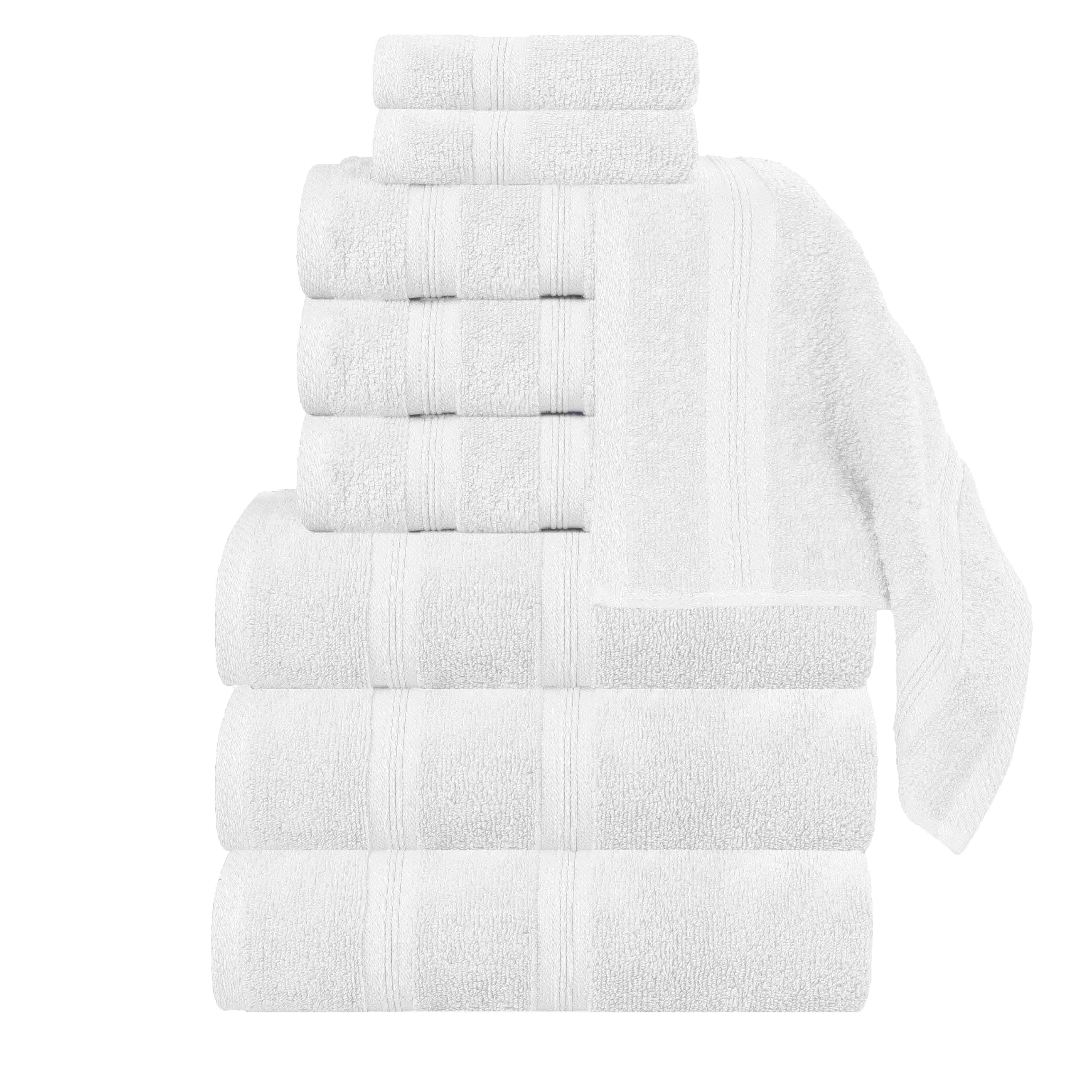 Smart Dry Zero Twist Cotton Medium Weight 9 Piece Assorted Towel Set - Towel Set by Superior Brand