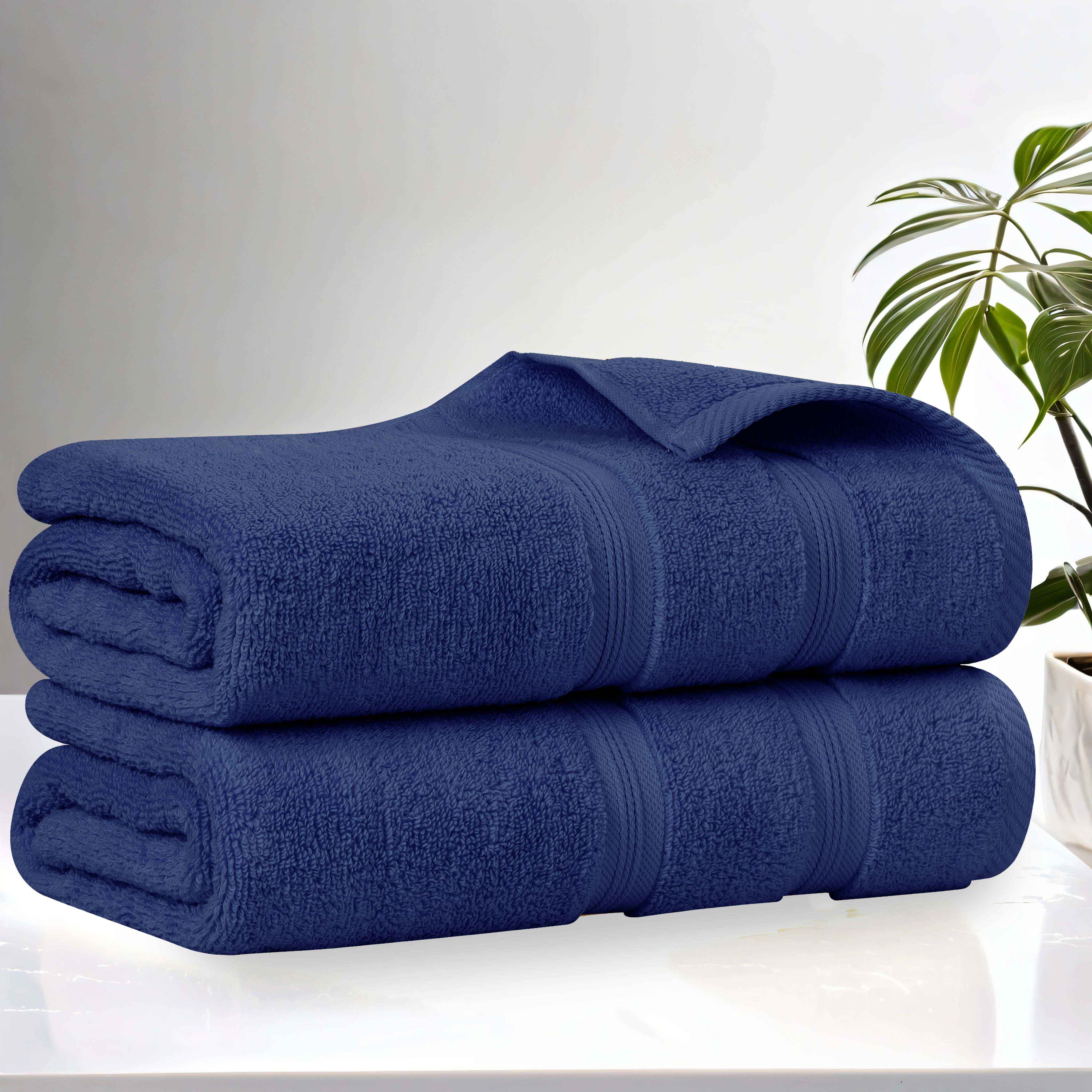 Smart Dry Zero Twist Cotton Medium Weight Bath Sheets, Set of 2 - Bath Sheet by Superior Brand