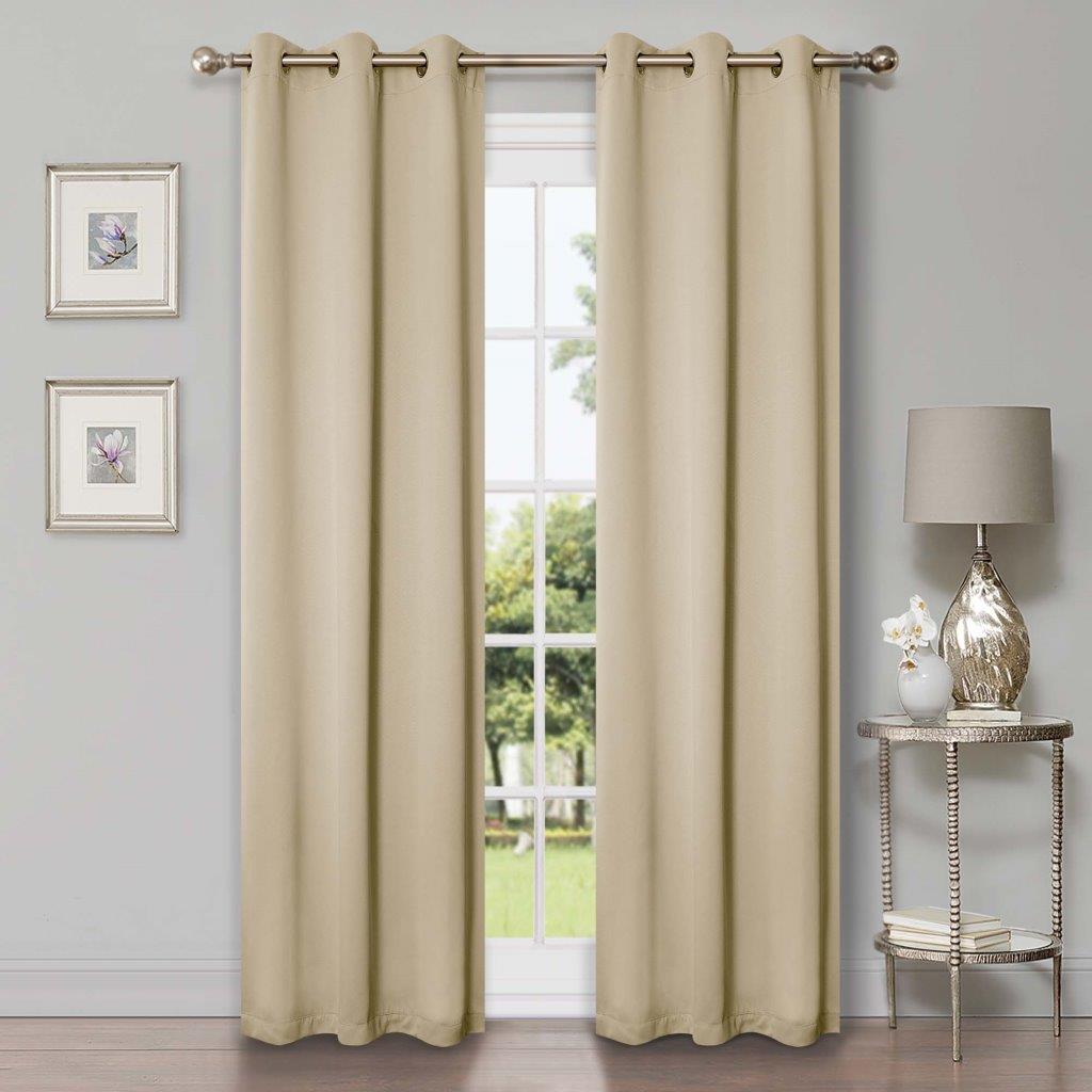 Solid Machine Washable Room Darkening Blackout Curtain 42 Inches - Blackout Curtains by Superior