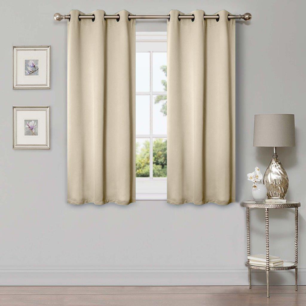 Solid Machine Washable Room Darkening Blackout Curtain 42 Inches - Blackout Curtains by Superior